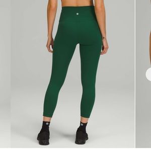 lululemon wunder train crop leggings green